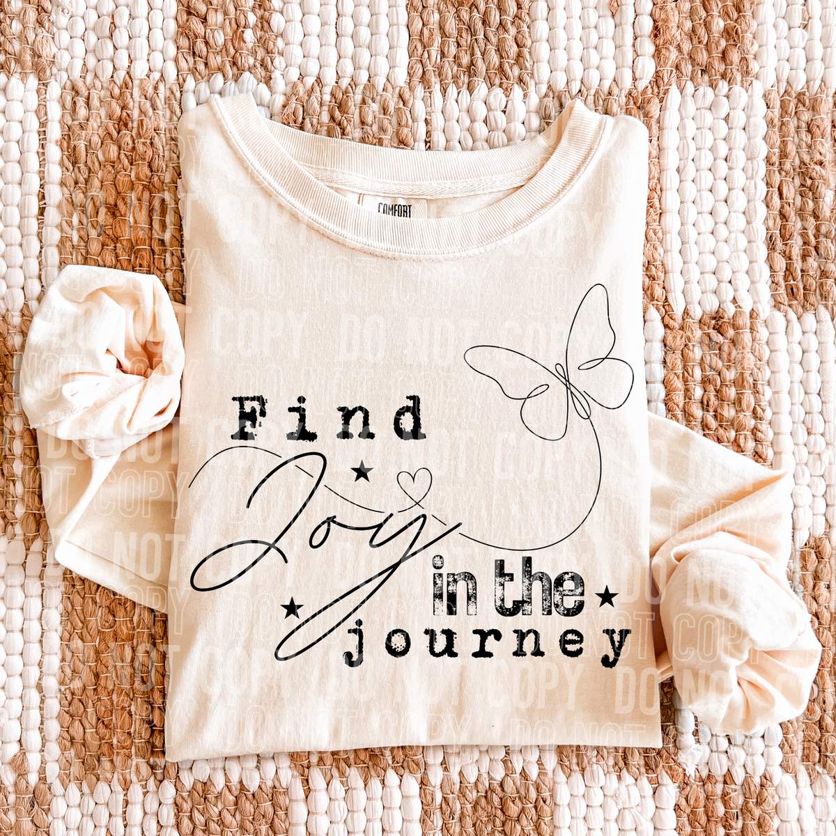 Find joy in the journey butterfly BLACK DTF Transfer