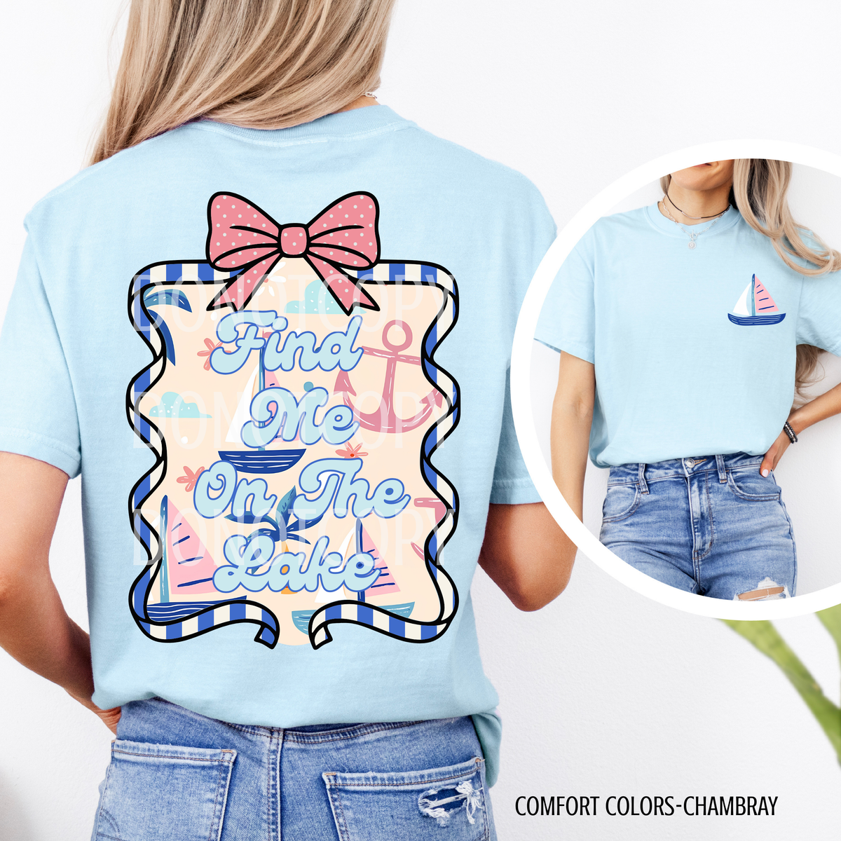 Find me on the lake BACK (CSG) 105068 DTF transfer