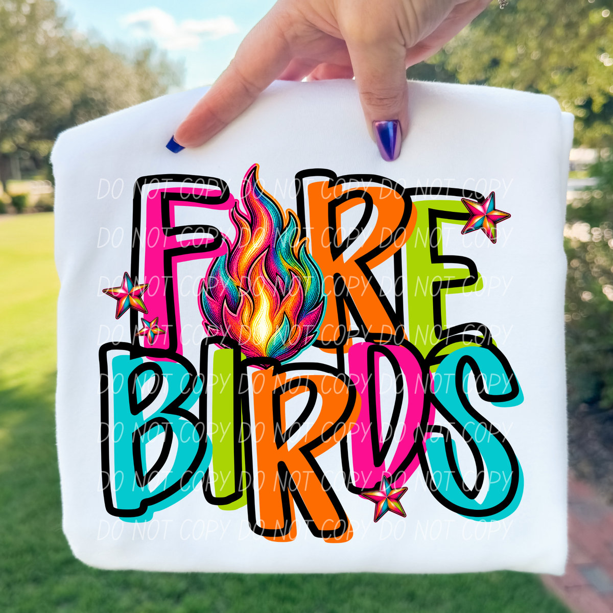 firebirds rainbow stacked with head (city) DTF Transfer
