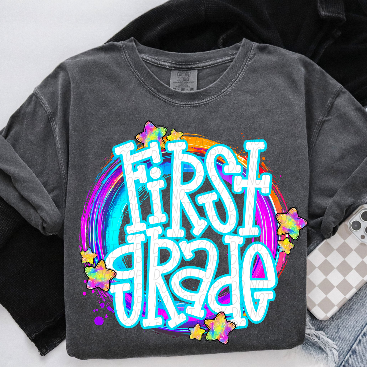 First Grade Whimsical (CITY) DTF transfer