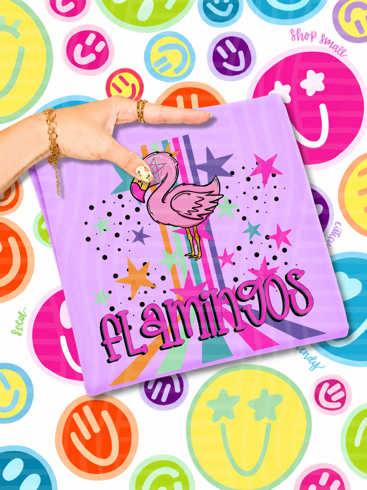 flamingos starry eyes rainbow (caplinger) DTF Transfer
