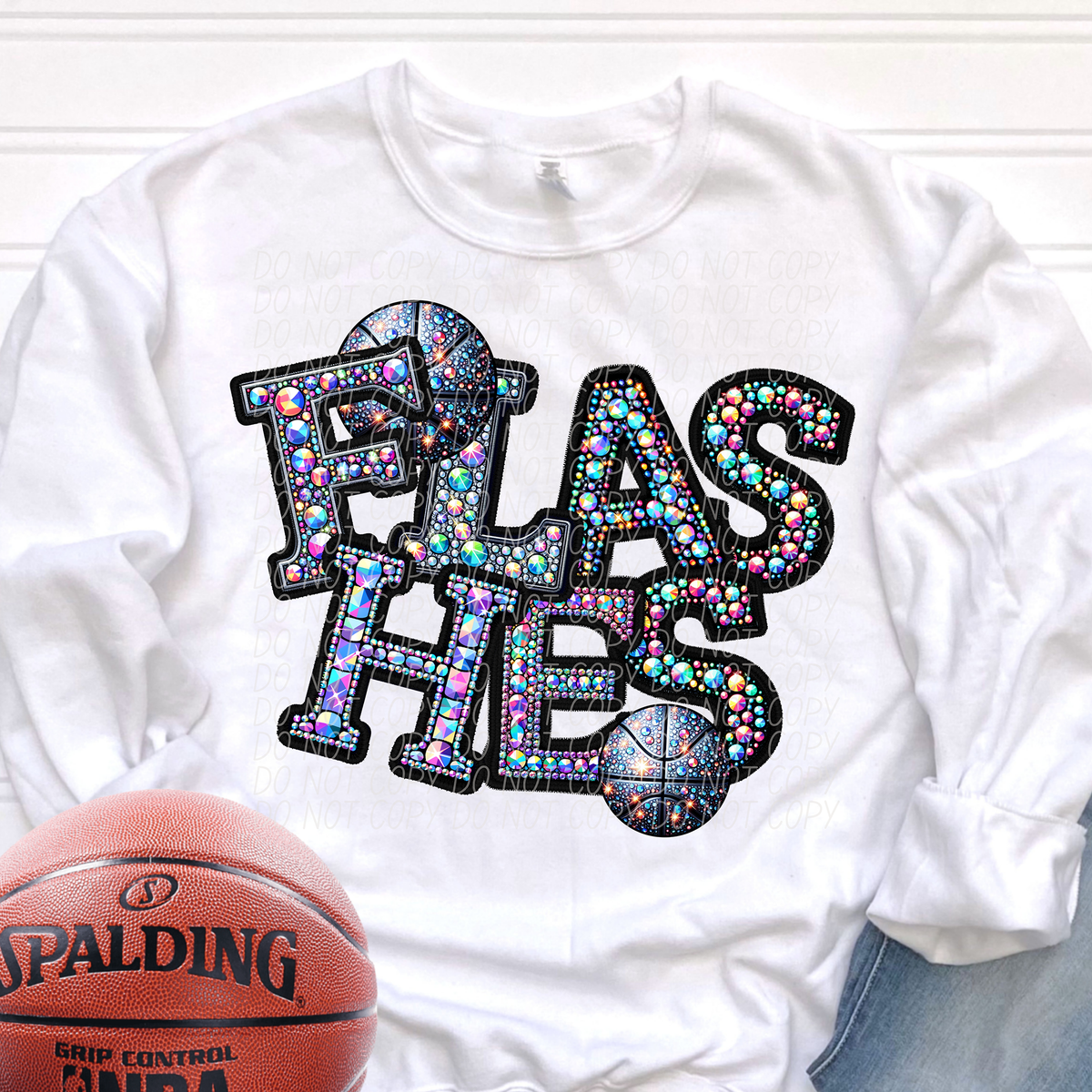 Flashes Basketball Rhinestone (CITY) 66526 DTF transfer