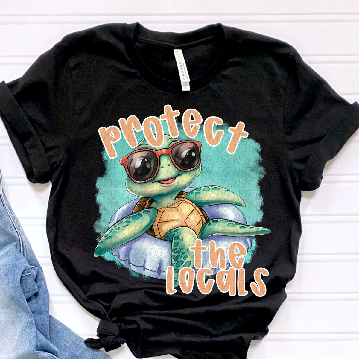 protect the locals  (CITY) DTF transfer