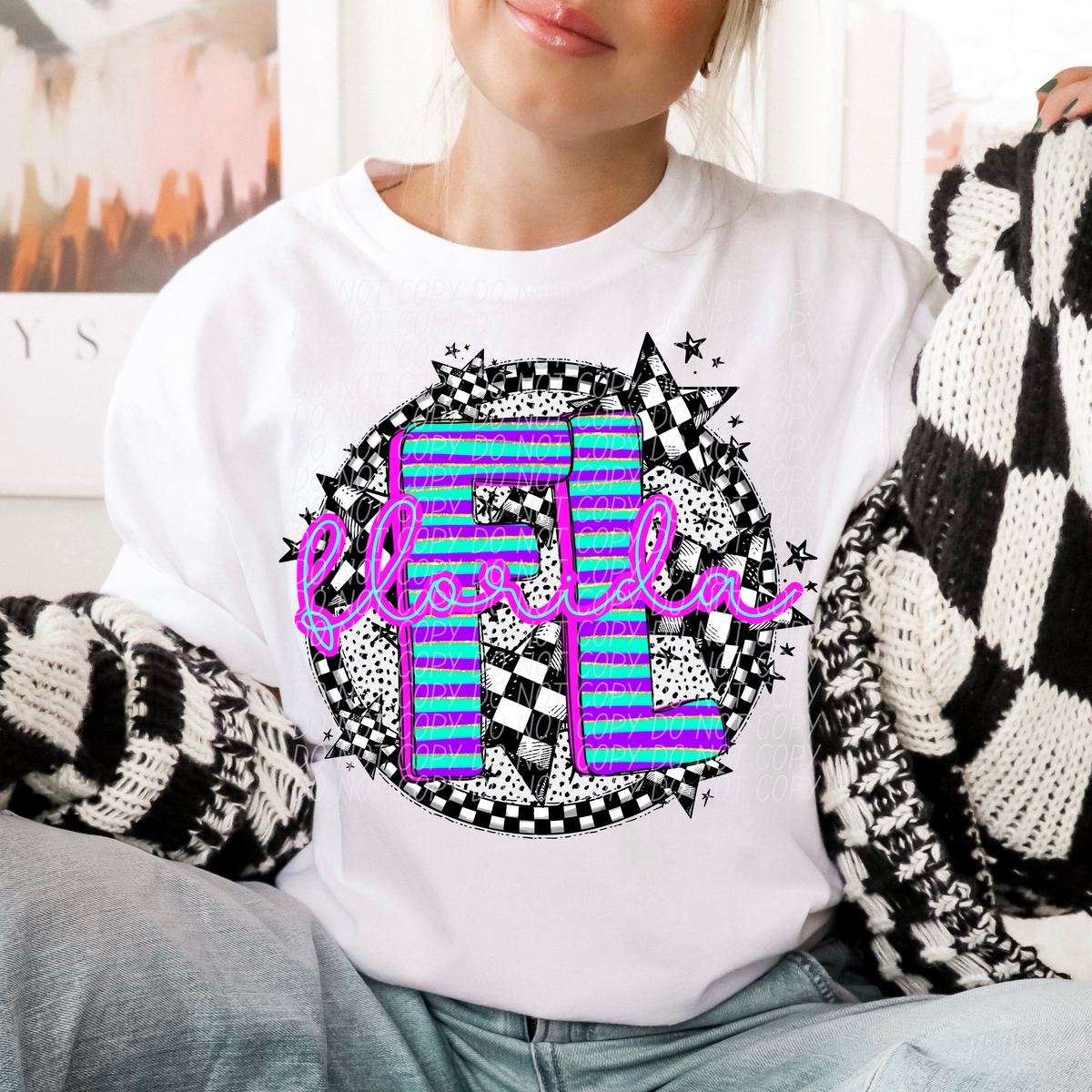 Dalmatian stripes circle states CITY DTF transfers