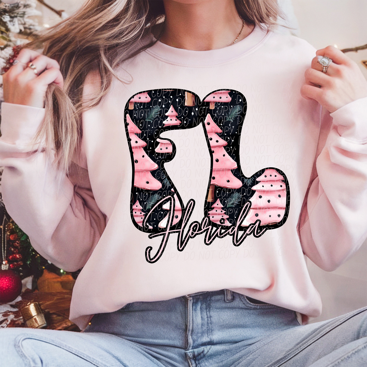 FL Florida Christmas State 66212 DTF transfer