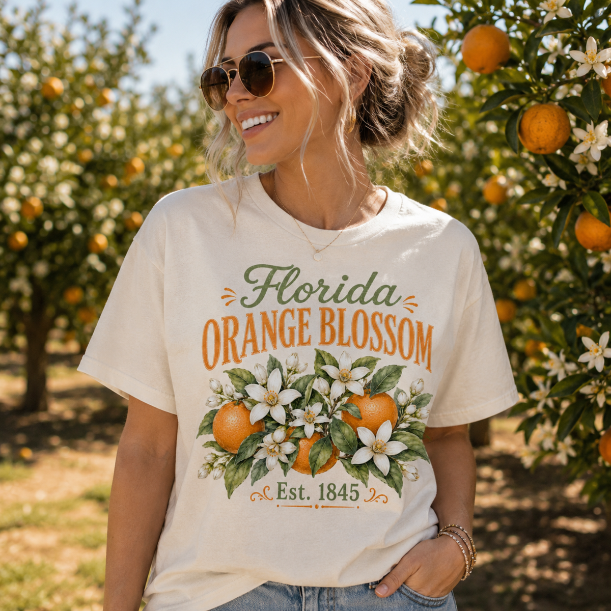 Florida orange blossom (Parker) DTF Transfer