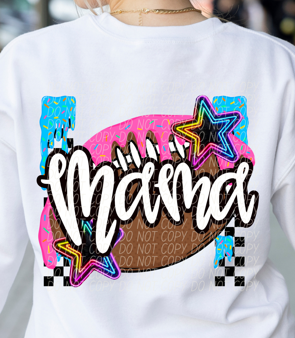 Football Mama Drip BACK PRINT (CITY) DTF transfer