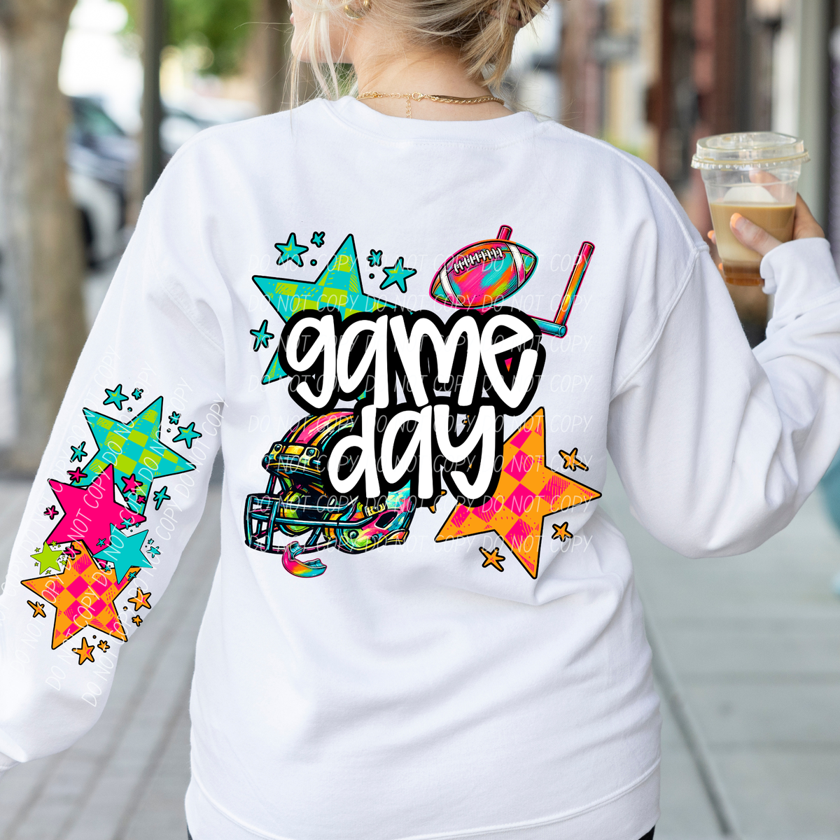foot ball game day neon items (city) DTF Transfer