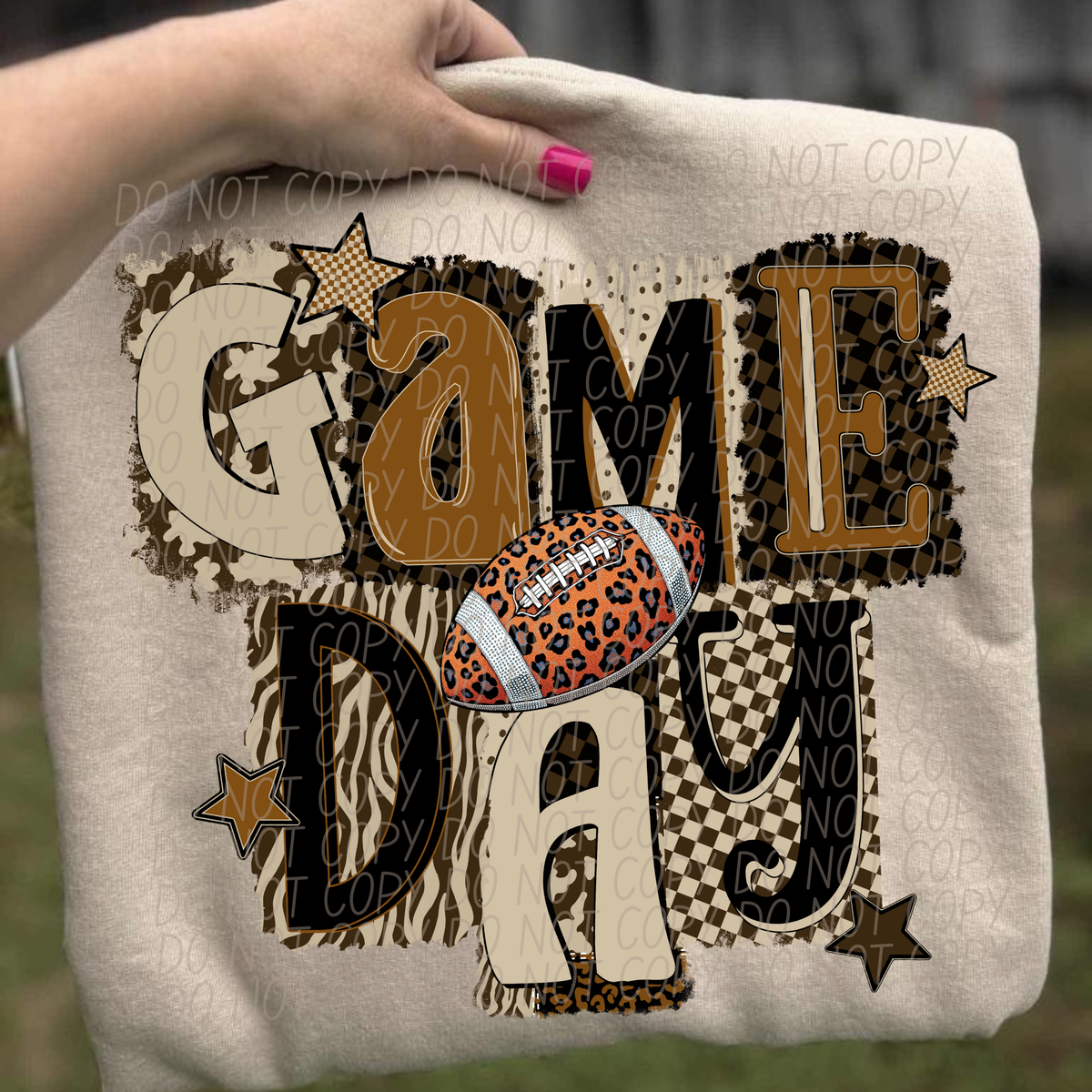 Brown Game Day Football (City) DTF Transfer