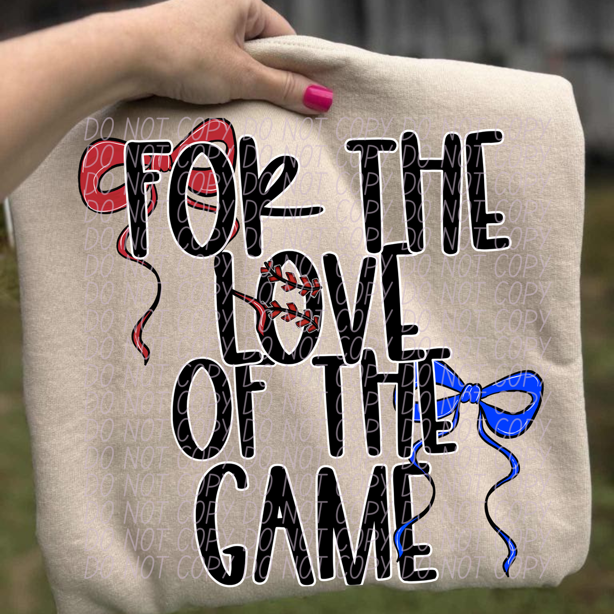 For the love red and blue bows (City) DTF Transfer