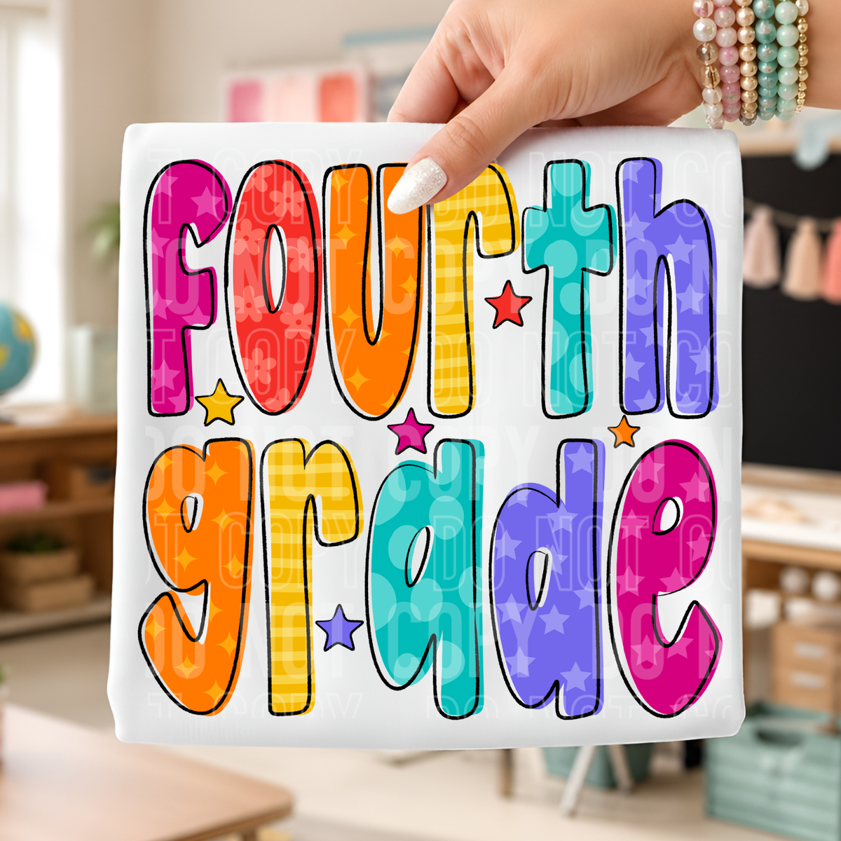 Fourth grade doodle (SBB) DTF Transfer