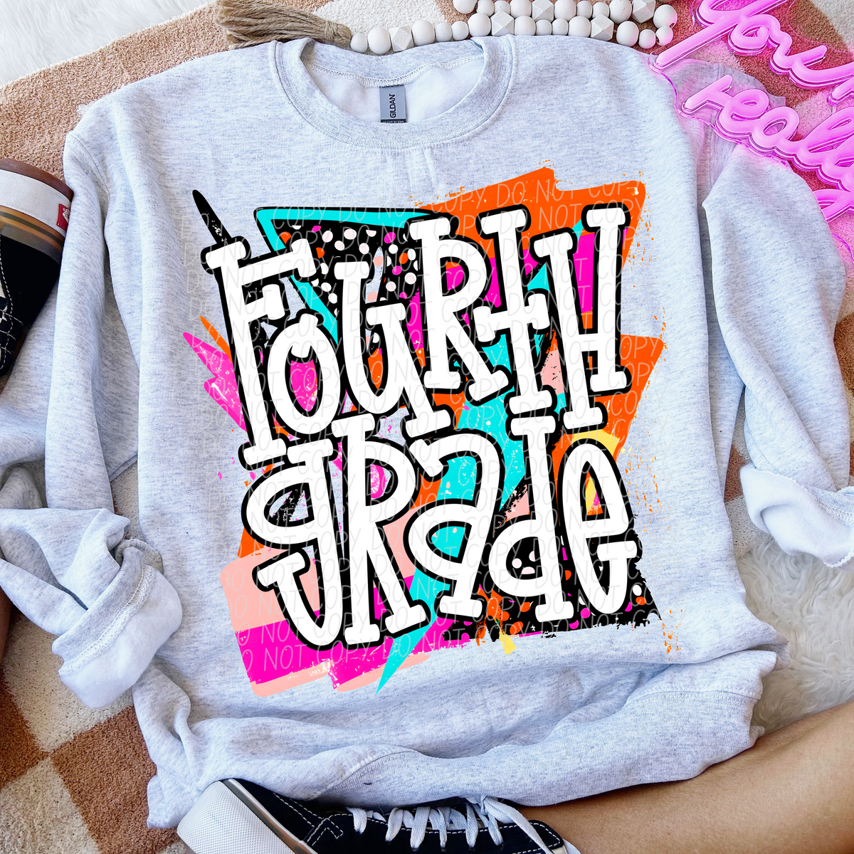 Fourth Grade Bright Retro (CITY) DTF transfer