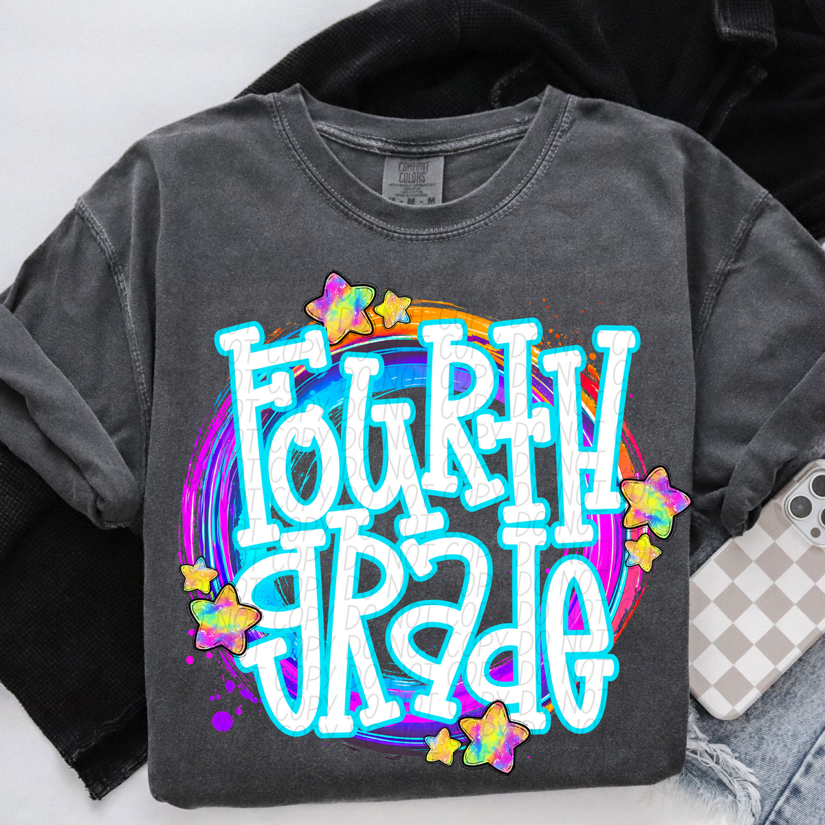 Fourth Grade Whimsical (CITY) DTF transfer