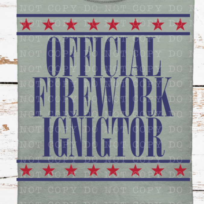 Official Firework Ignigtor (ECHT) DTF transfer