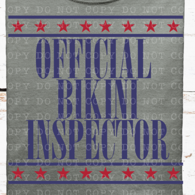Official Bikini Inspector (ECHT) DTF transfer