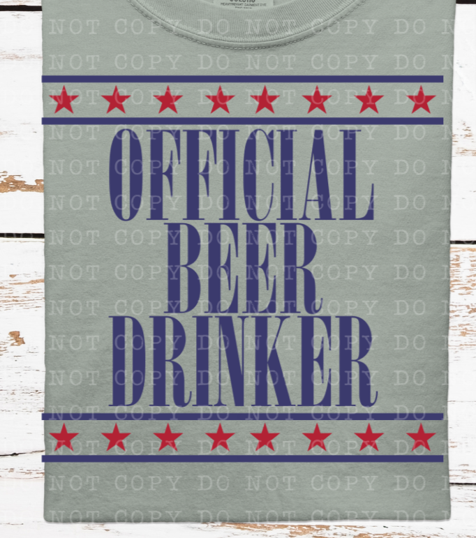 Official Beer Drinker (ECHT) DTF transfer