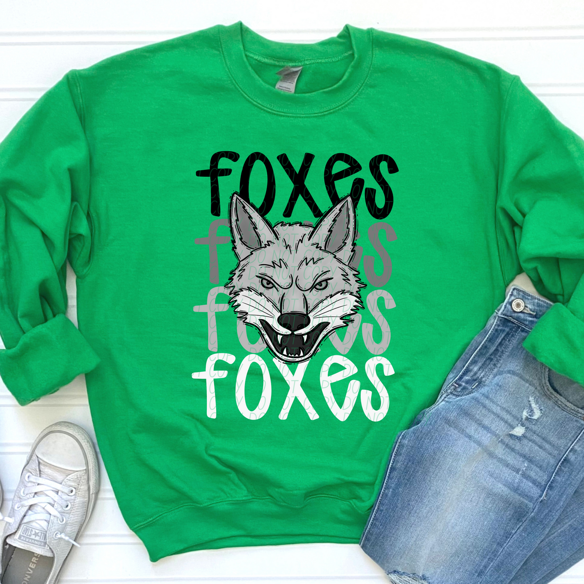 Foxes Word Stacked (CITY) 57442 DTF transfer