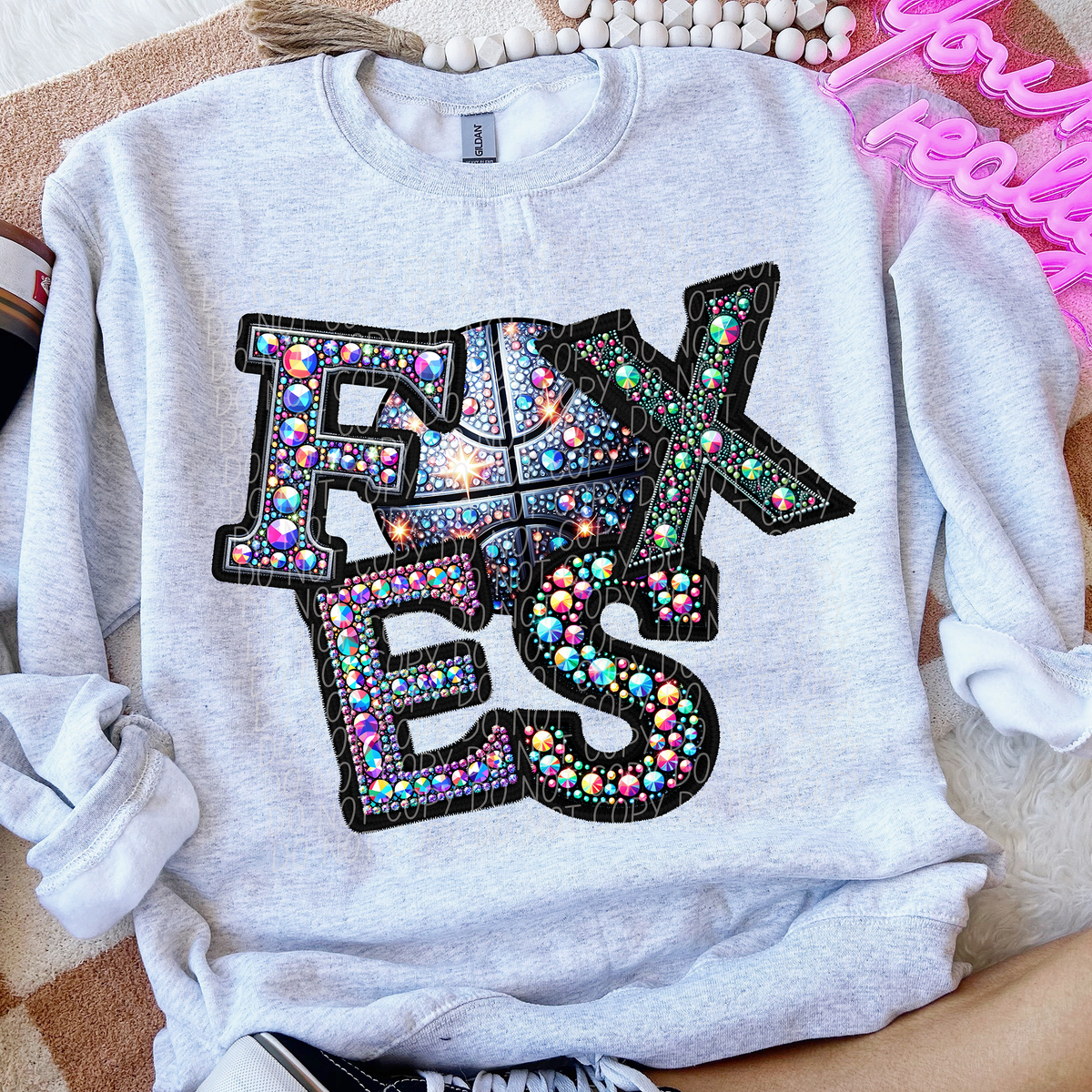 Foxes Basketball Rhinestone (CITY) 66527 DTF transfer