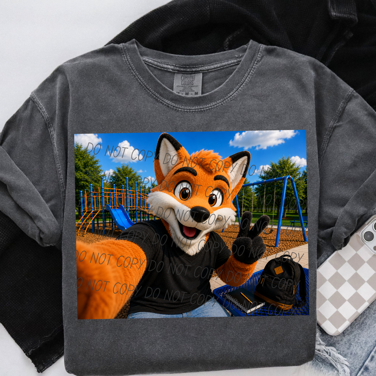 Foxes predators Recess Mascot (City) DTF transfer
