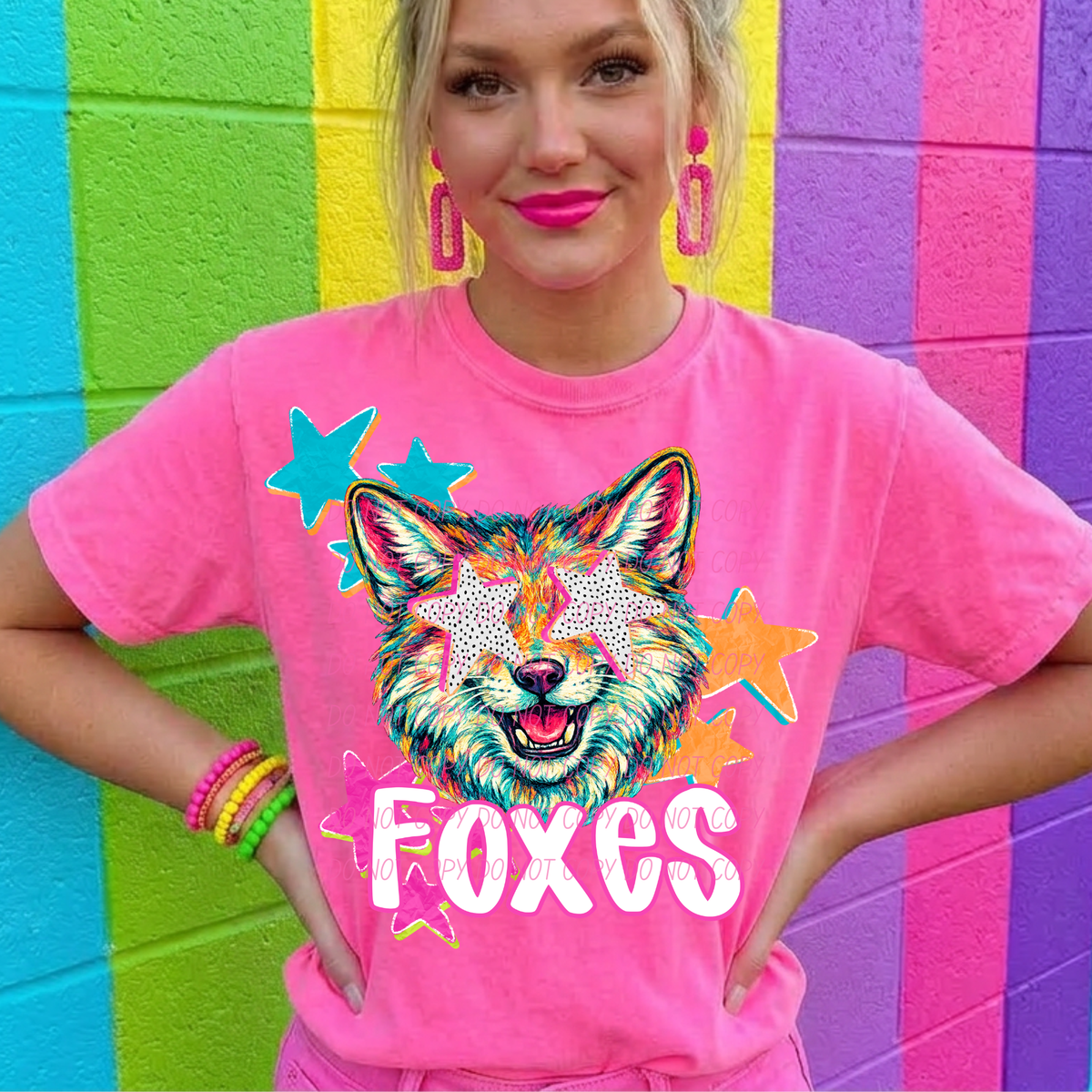 Foxes pop art (City) DTF Transfer