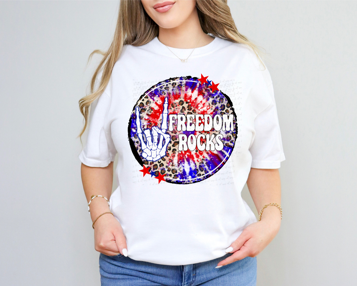Freedom Rocks Skellie Hand Circle Stars 116403 DTF Transfer