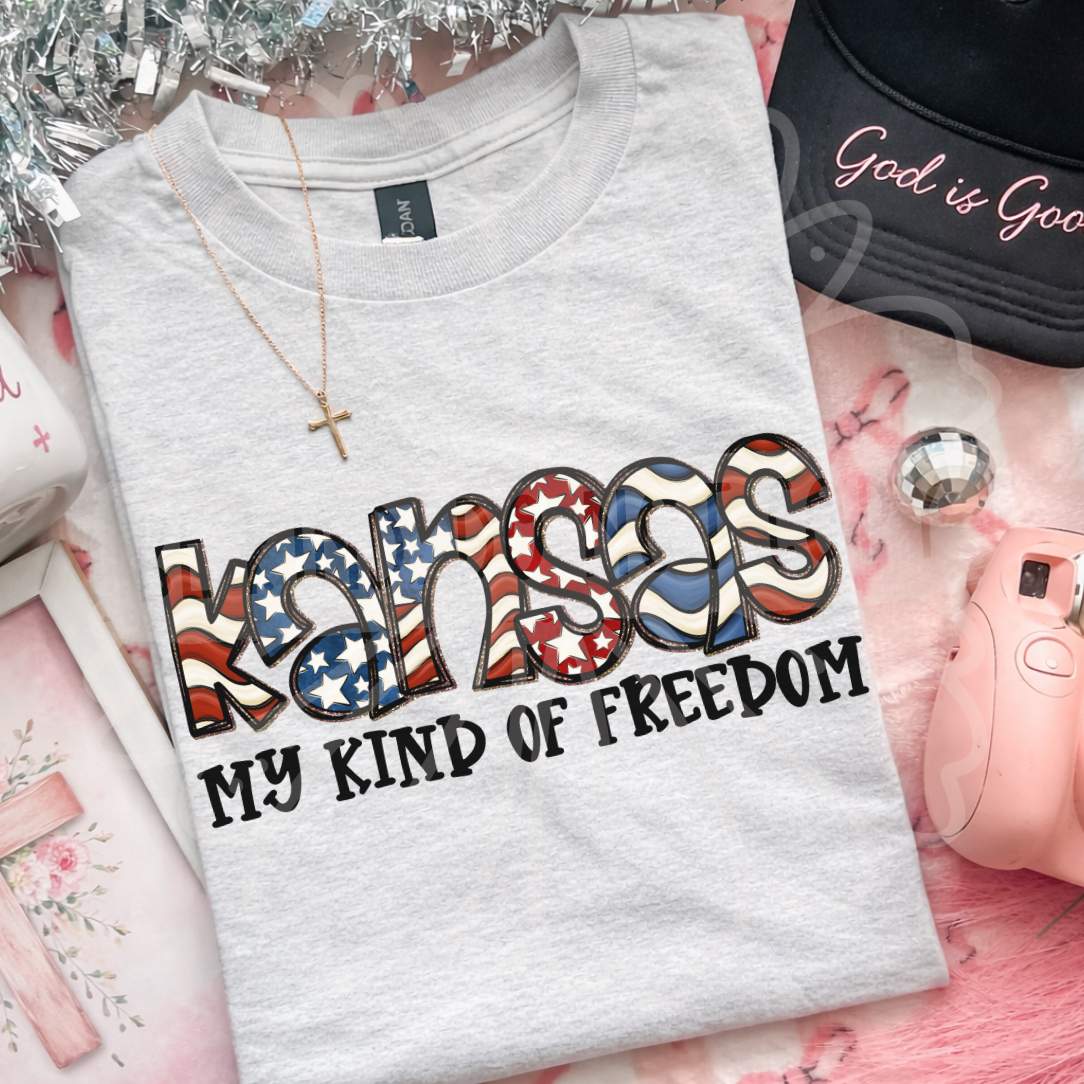 Kansas my kind of freedom (Vehement) DTF Transfer