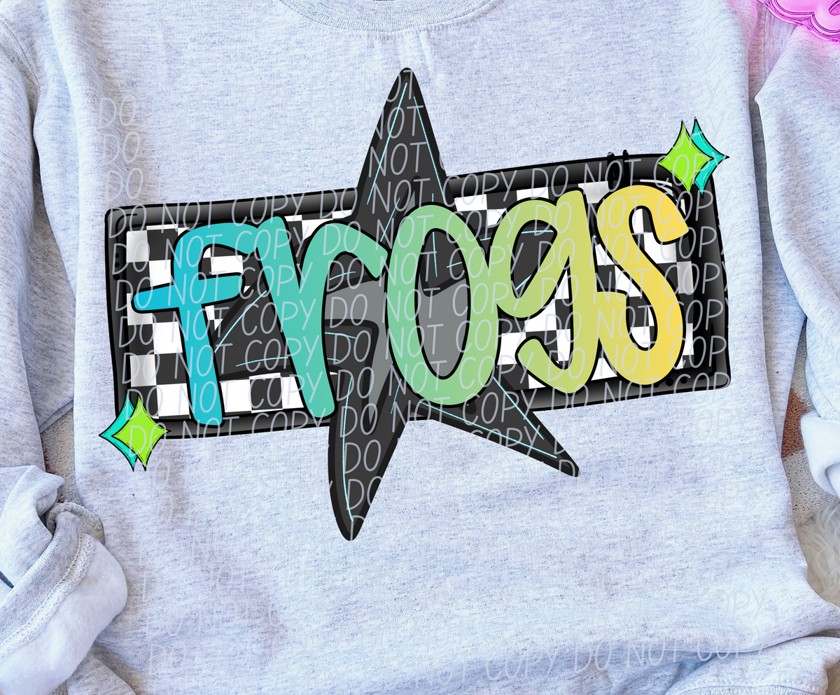 Frogs Skater Boy Mascot (City) DTF transfer