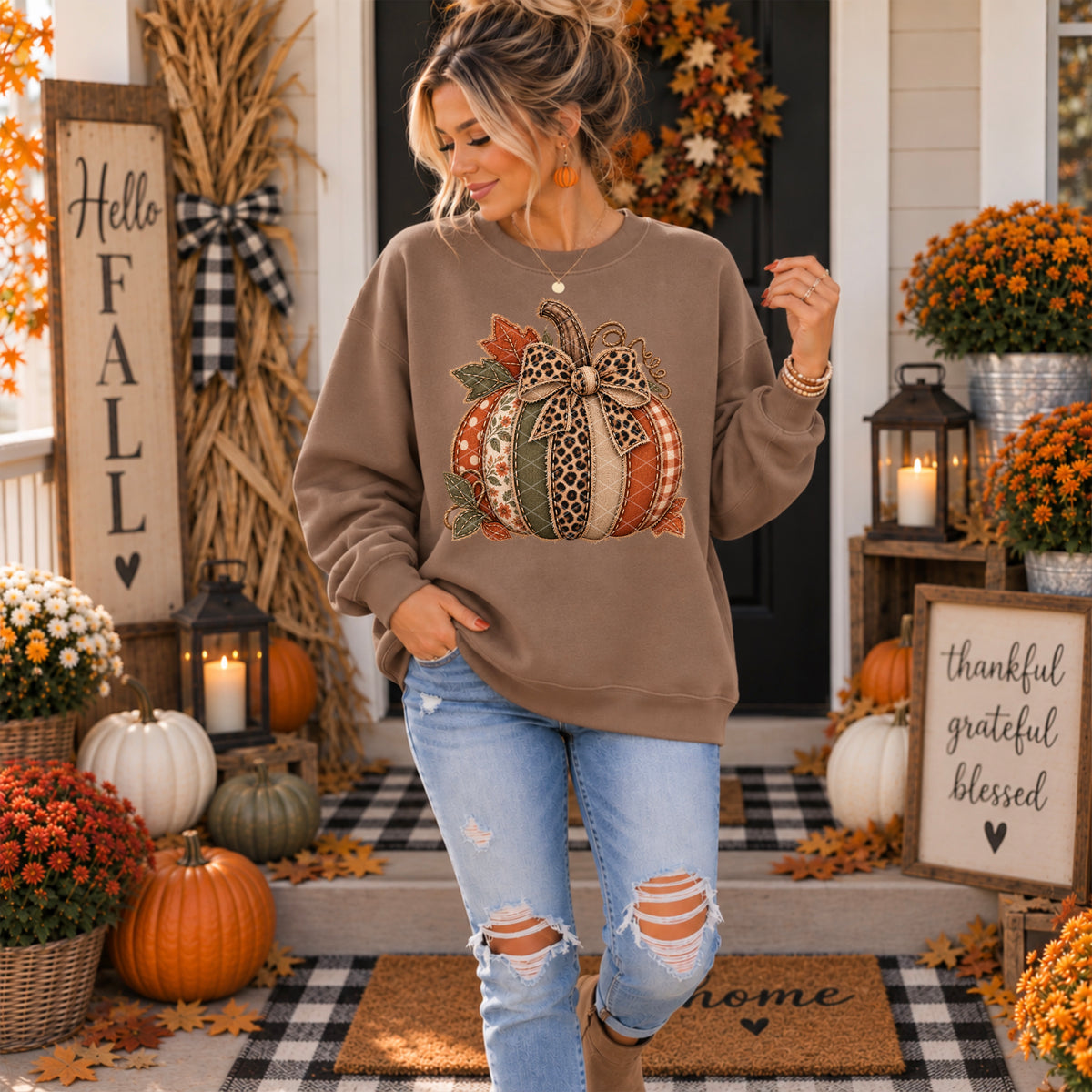 Fabric pumpkin (SDD) DTF Transfer