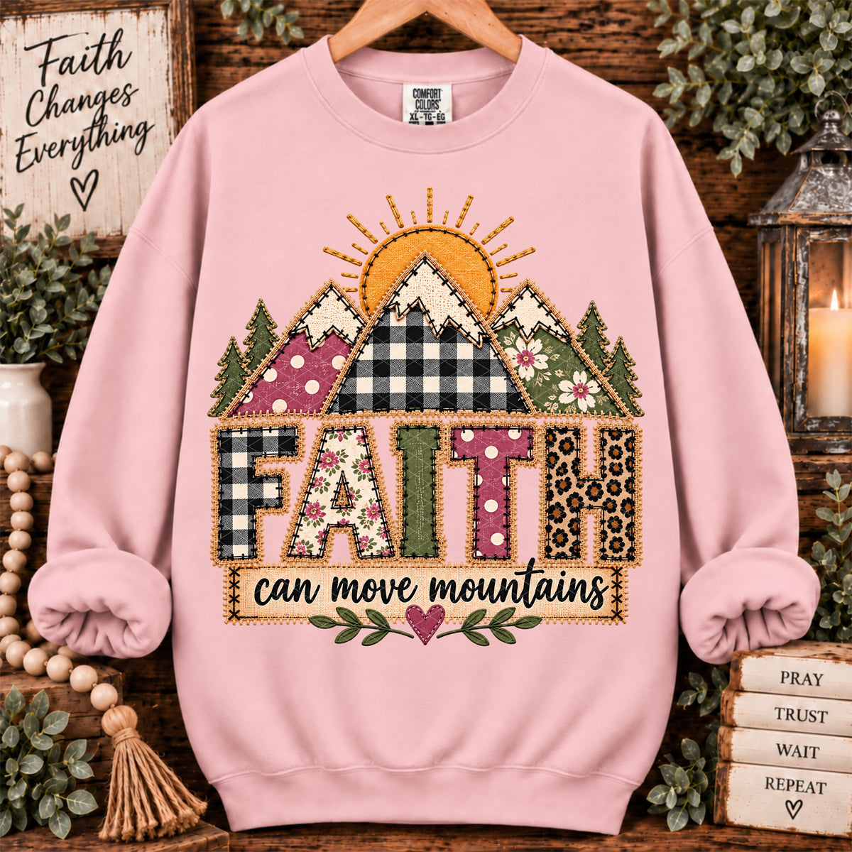 Faith can move mountains stitched (SDD) DTF Transfer