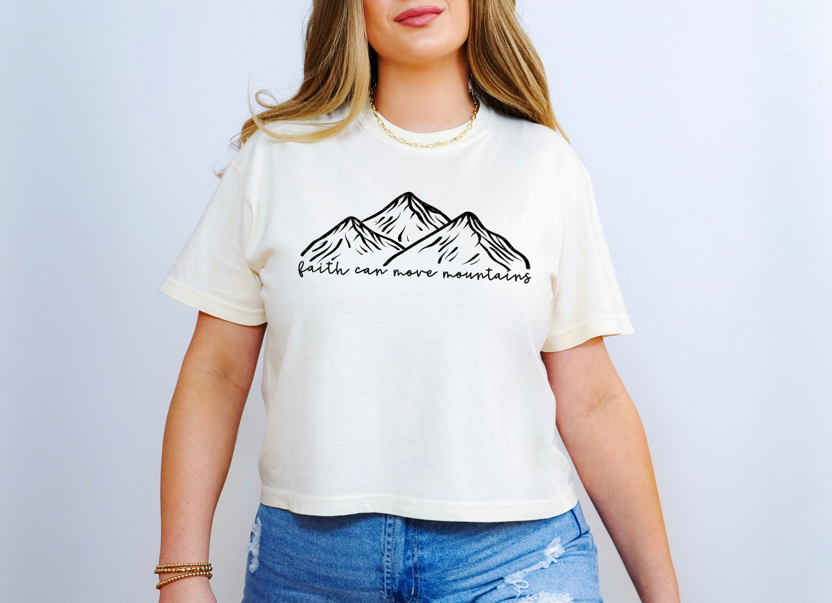 Faith Can Move Mountains - Black 86185 DTF Transfer