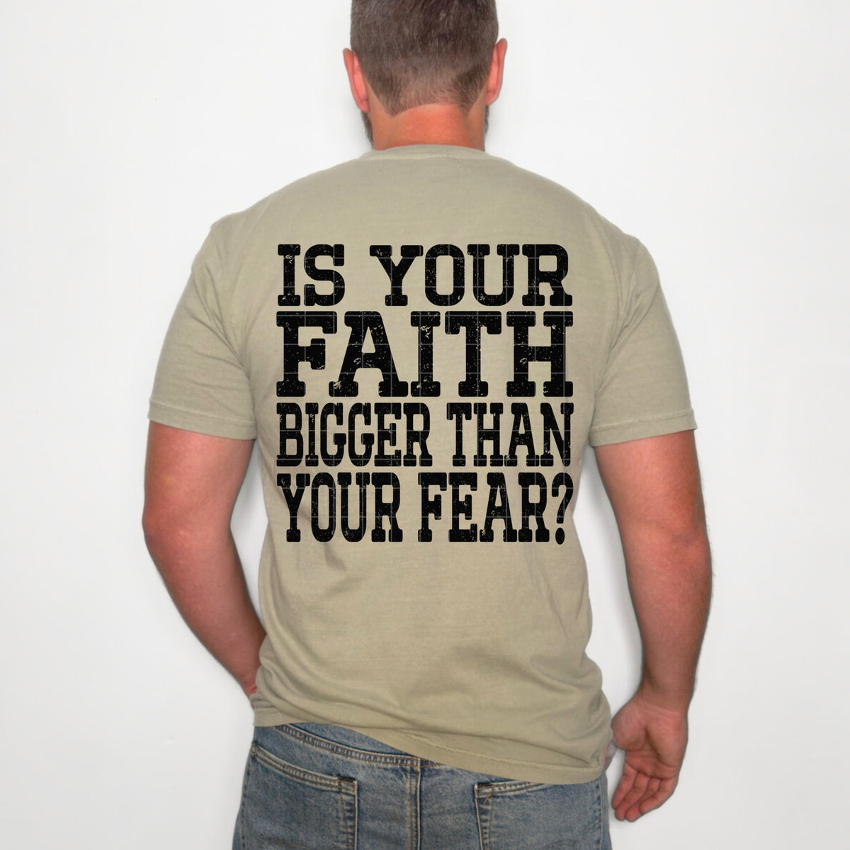 Is your faith bigger than your fear BLACK (SDD) DTF Transfer