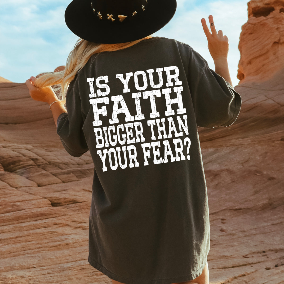 Is your faith bigger than your fear WHITE (SDD) DTF Transfer
