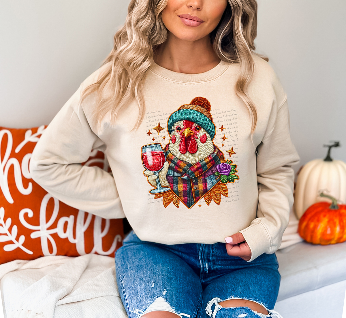 Fall Chicken with Wine 57387 DTF transfer