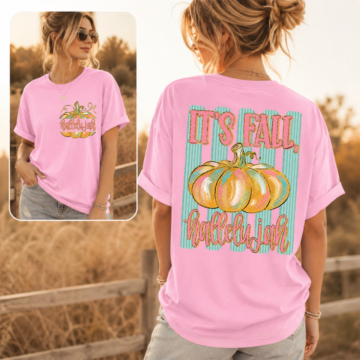 It's fall hallelujah BACK (SDD) DTF transfer