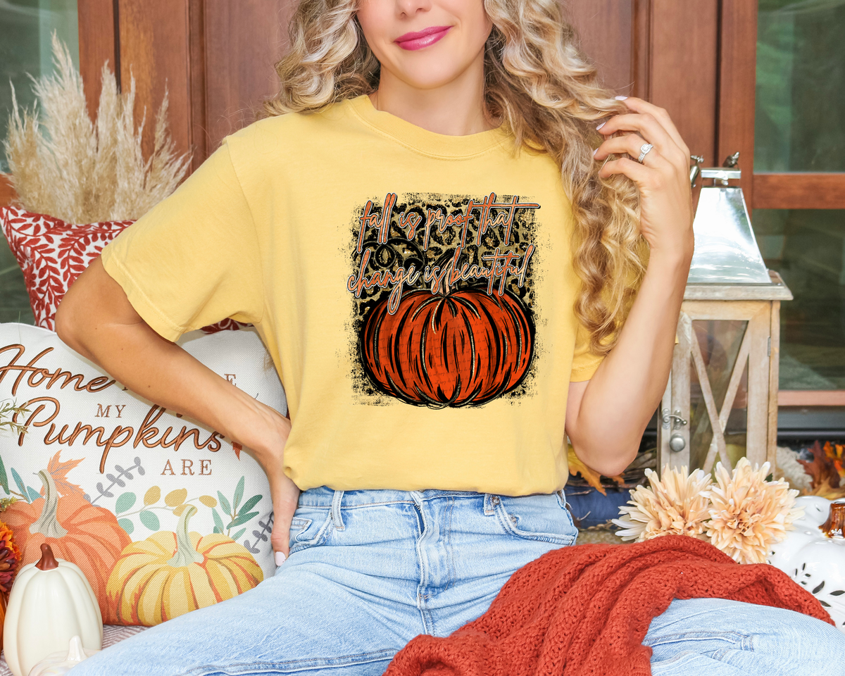 Fall Is A Proof That Change Is Beautiful Pumpkin 46674 DTF transfer
