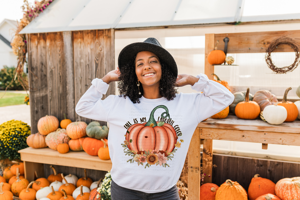 Fall Is My Favorite Color Floral Pumpkin 114870 DTF transfer