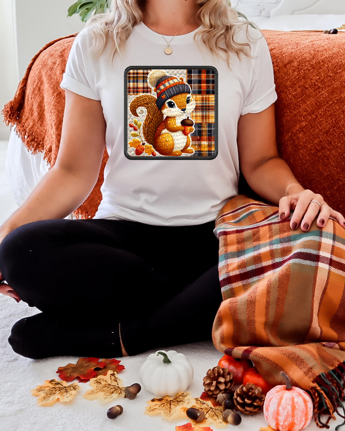 Fall Squirrel with Acorn 57394 DTF transfer