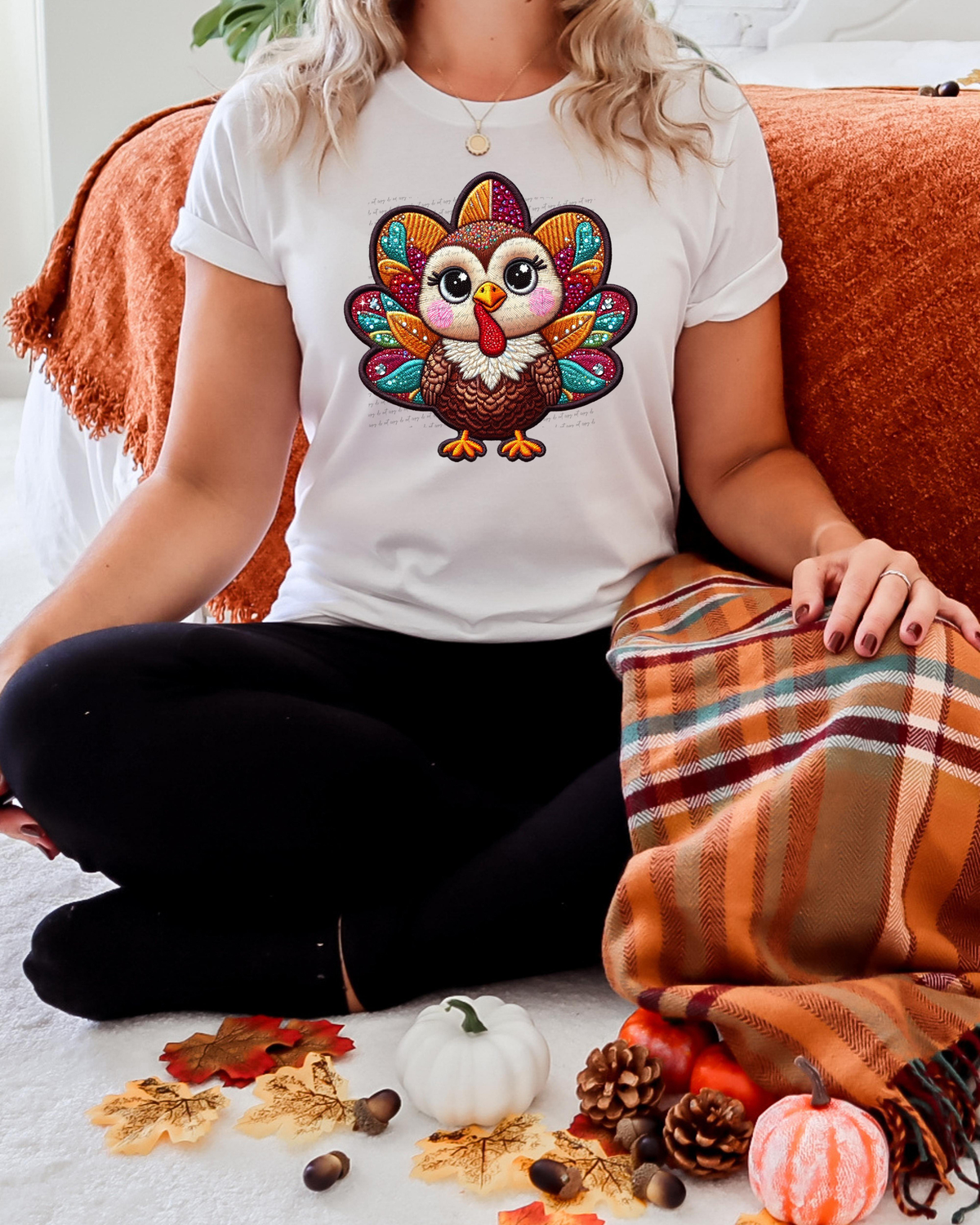 Fall Turkey Faux Crystals 57398 DTF transfer