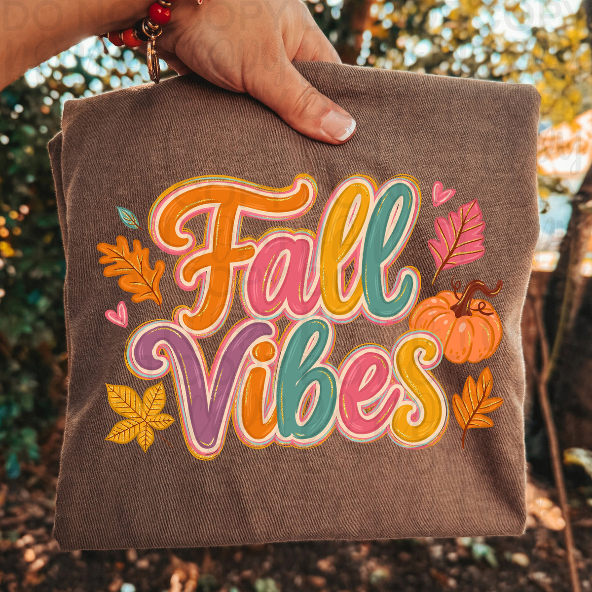 Fall vibes colorful cursive (UAC) DTF Transfer