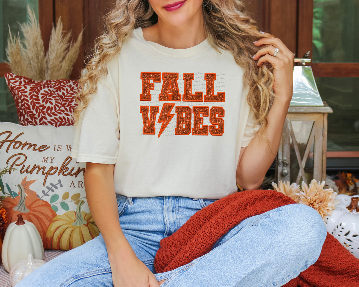 Fall Vibes Sequin Embroidery 46677 DTF transfer
