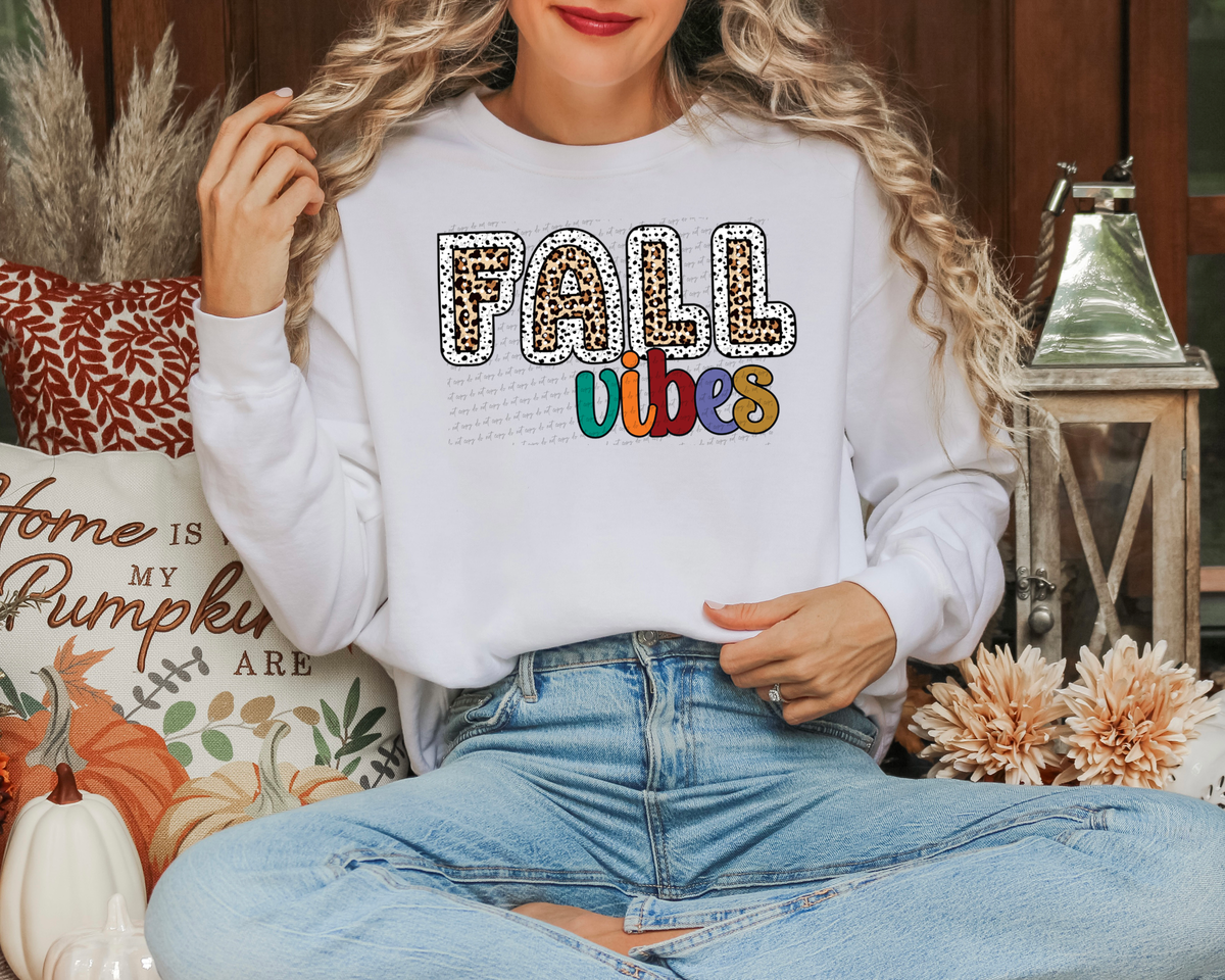 Fall Vibes Dalmatian Leopard Filled 59863 DTF Transfer