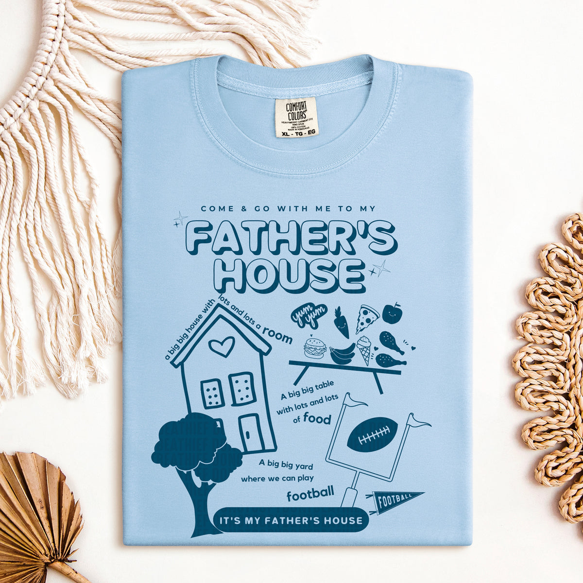 Come and go with me to my fathers house BLUE 103810 DTF transfer