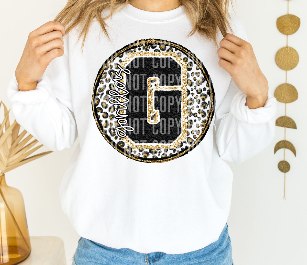 Gold Leopard Chenille Gorillas (Caplinger) DTF transfer