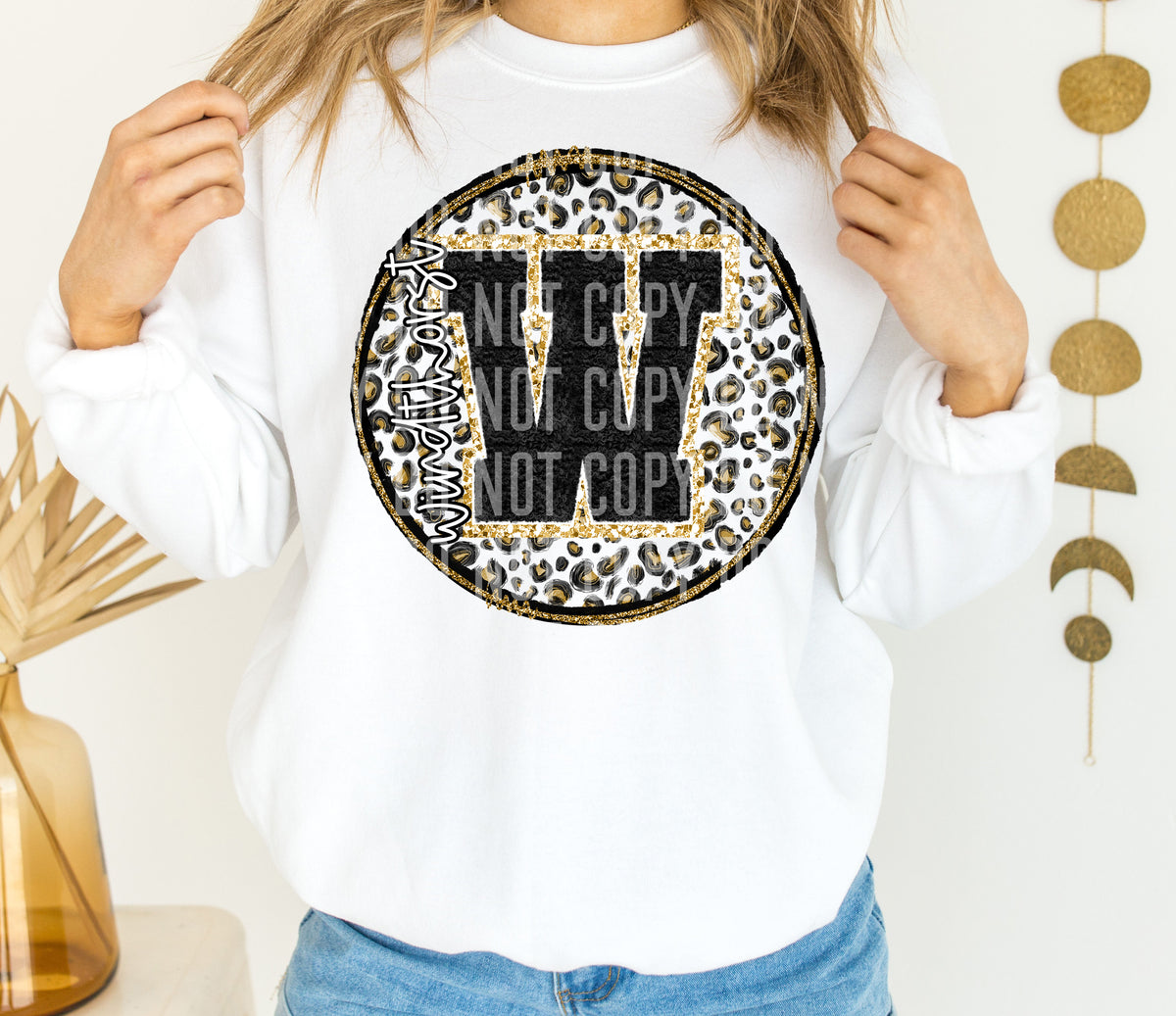 Gold Leopard Chenille Windthorst (Caplinger) DTF transfer