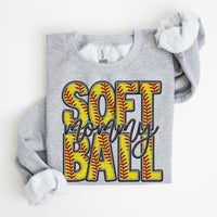 Faux Softball Mommy (SDD) 72609 DTF Transfer