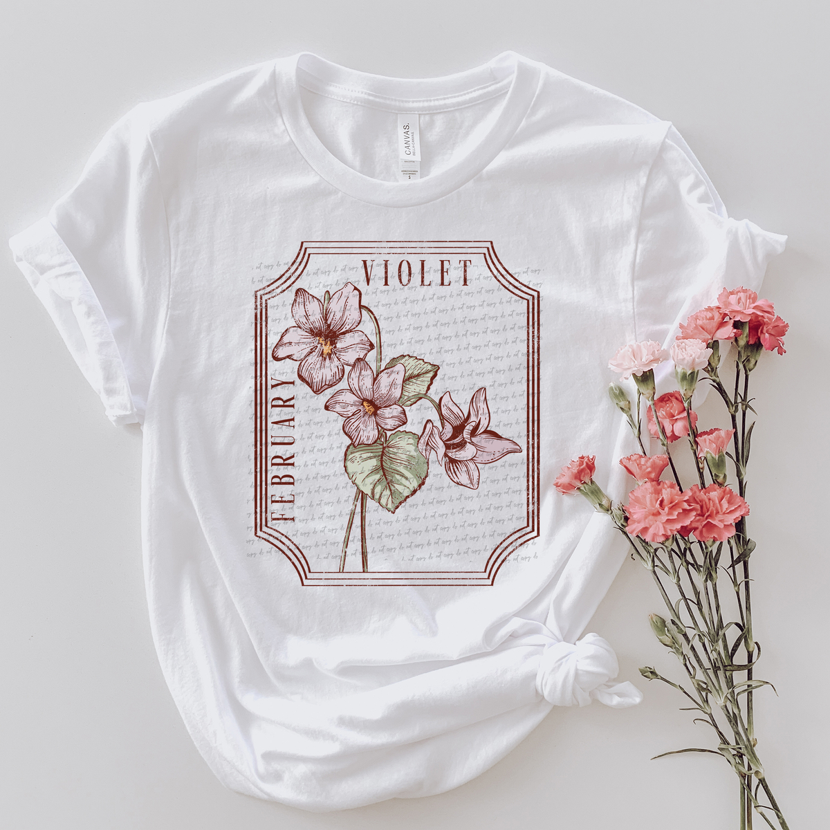 February Violet Grunge 86678 DTF Transfer
