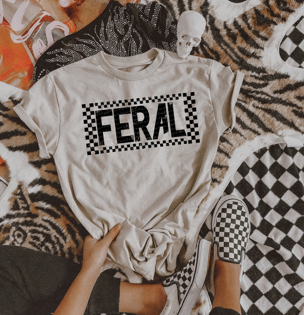 Feral Checker Frame 74454 DTF Transfer
