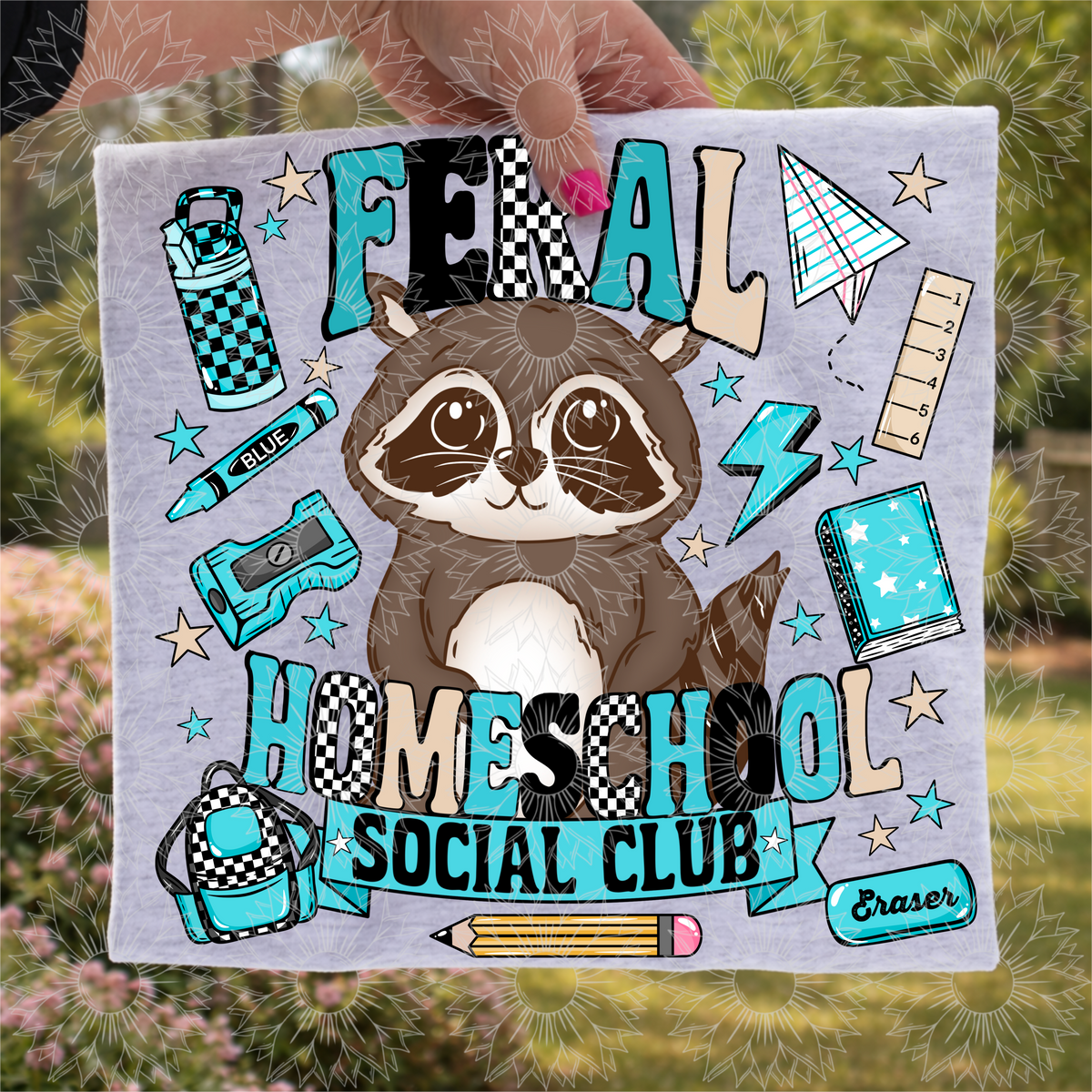 Feral homeschool social club BLUE (DD) DTF Transfer