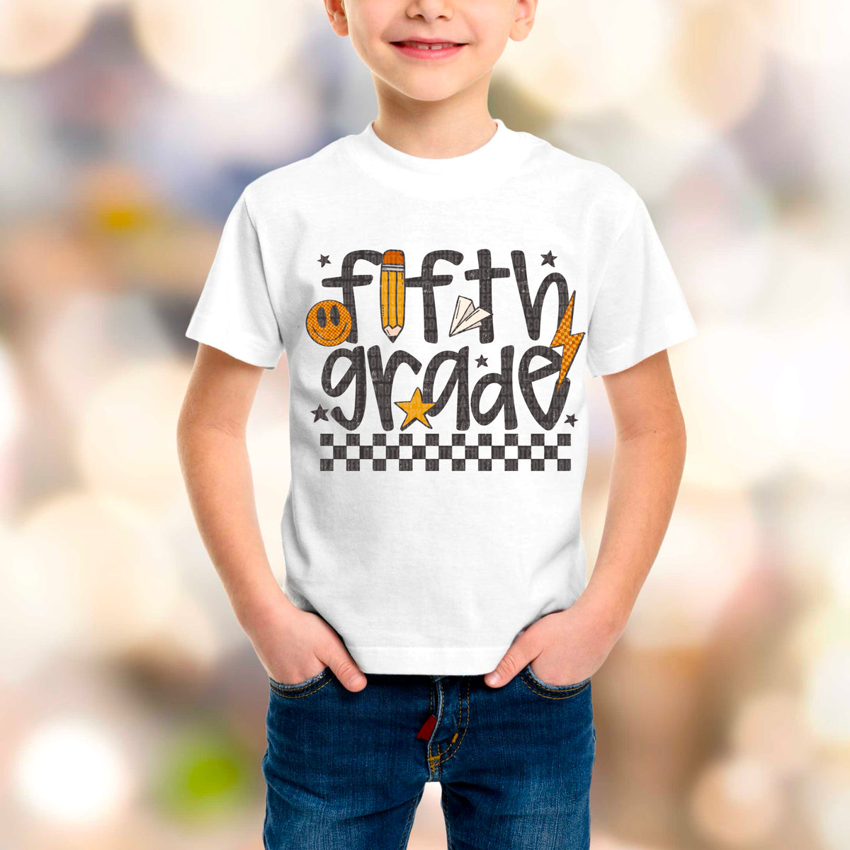 Fifth Grade Pencil Checker 104647 DTF transfer