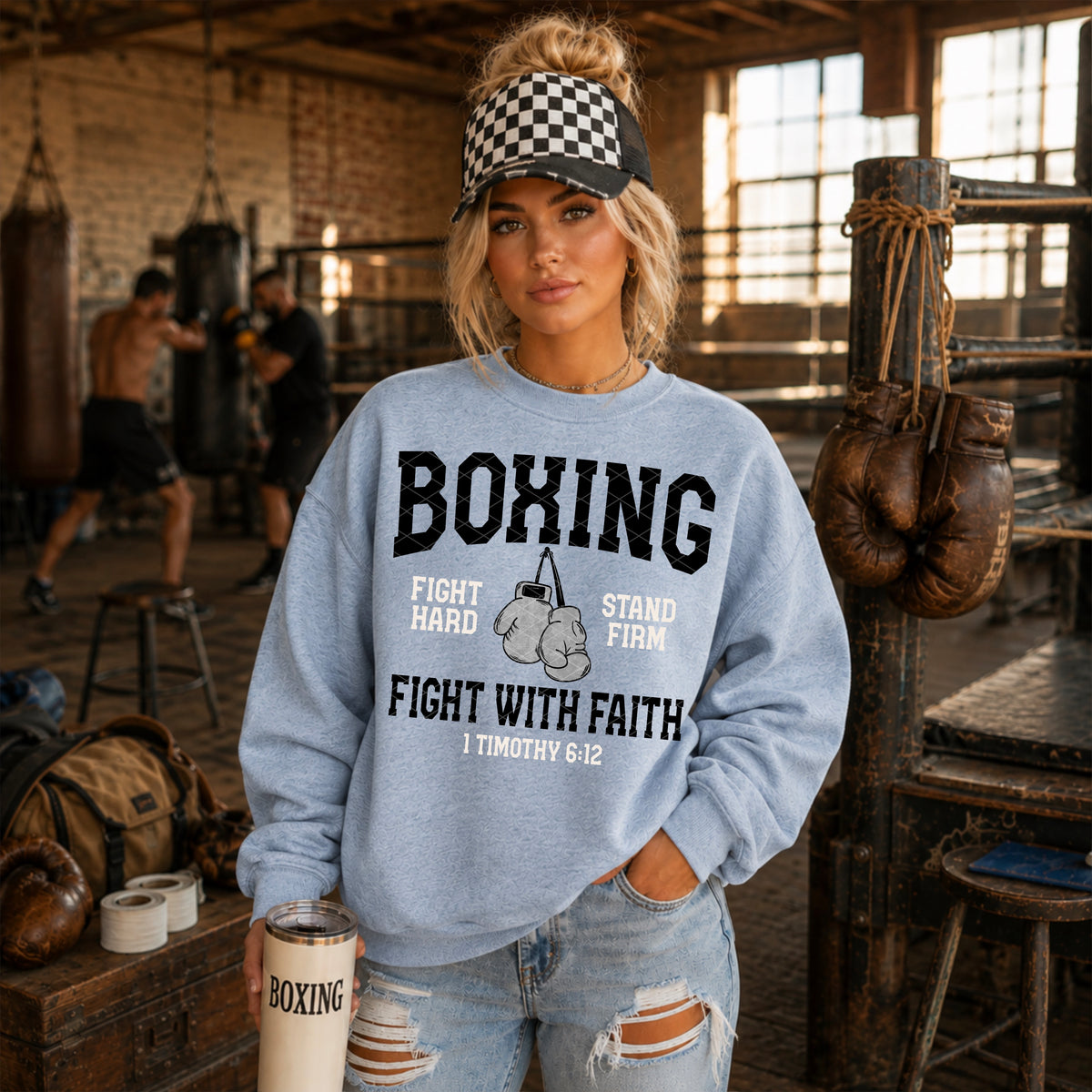 Boxing fight with faith (SDD) DTF Transfer